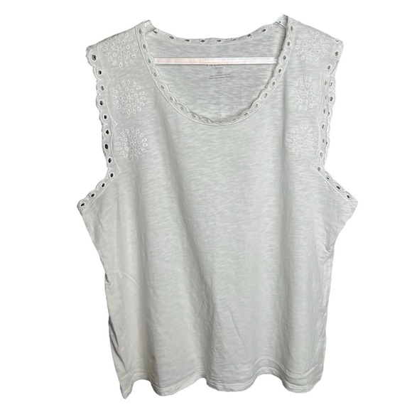 Talbots White Tank Top - Picture 1 of 7